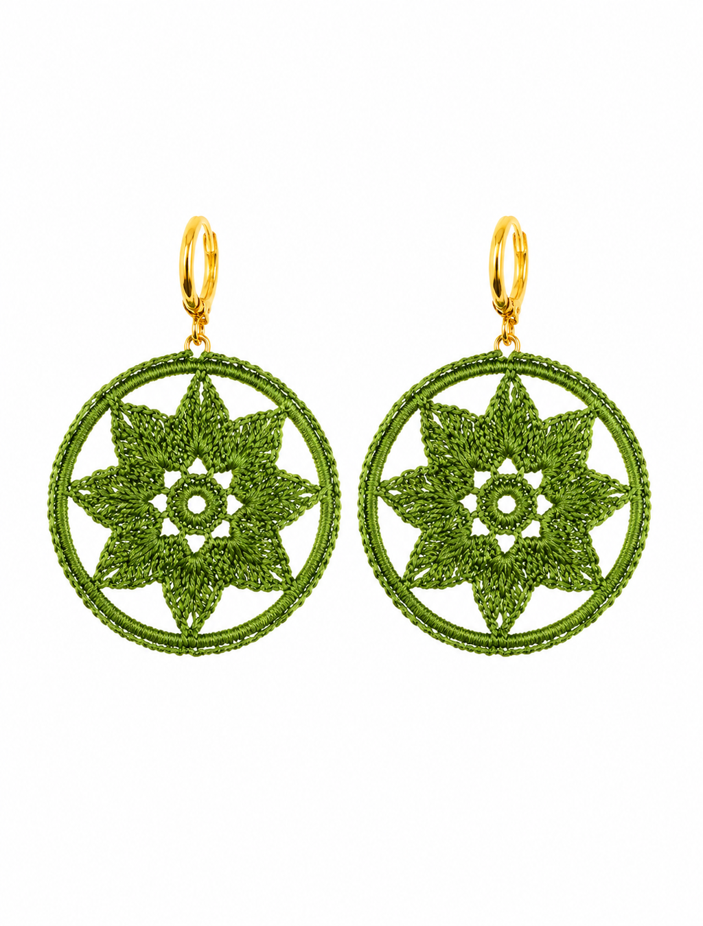 Pendientes Crochet Verde