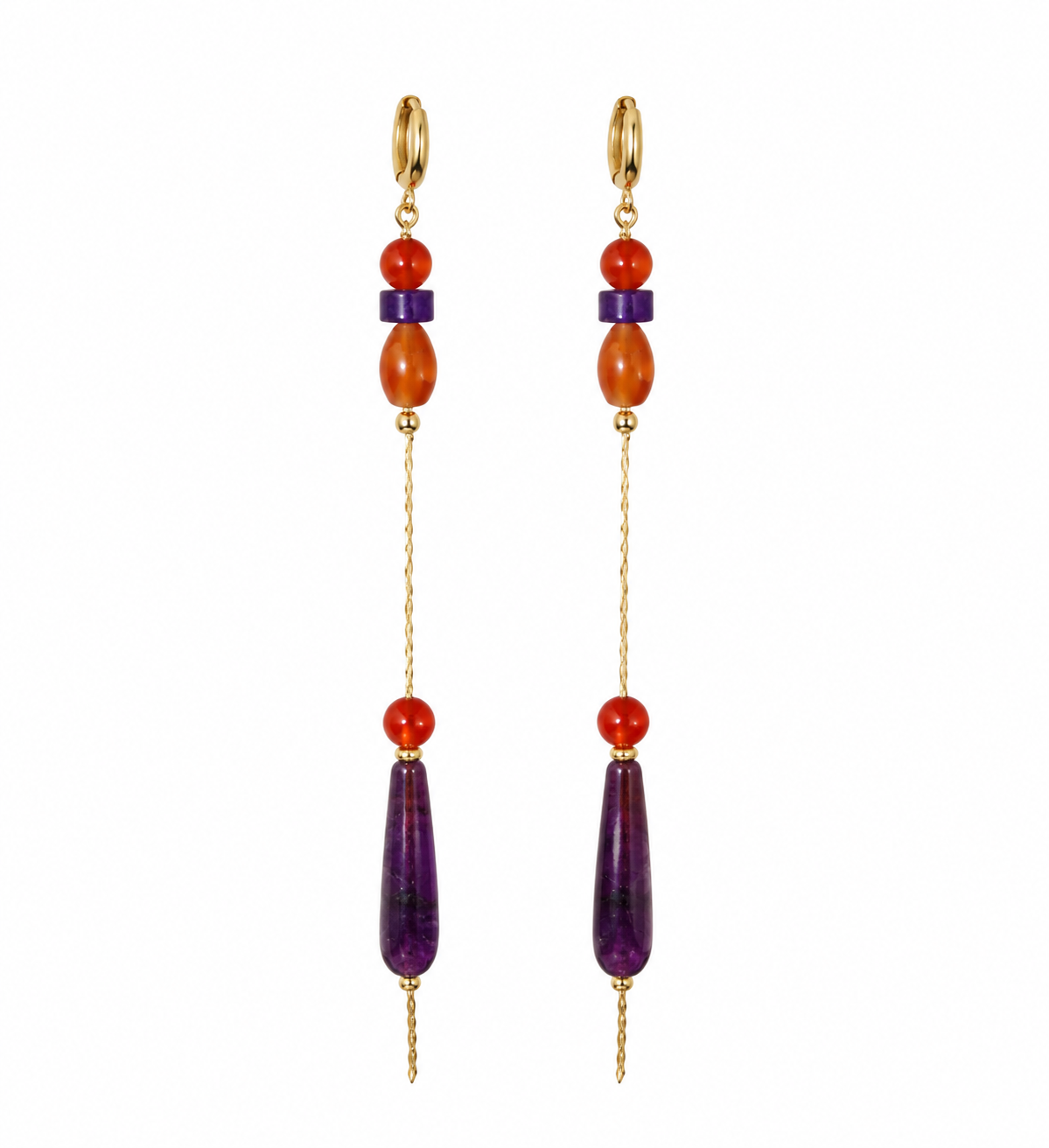 Pendientes Vino morado