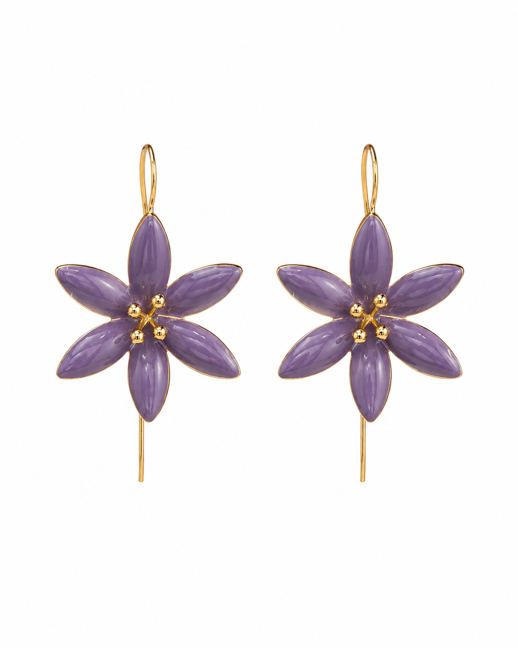 Pendientes Azahar Lila