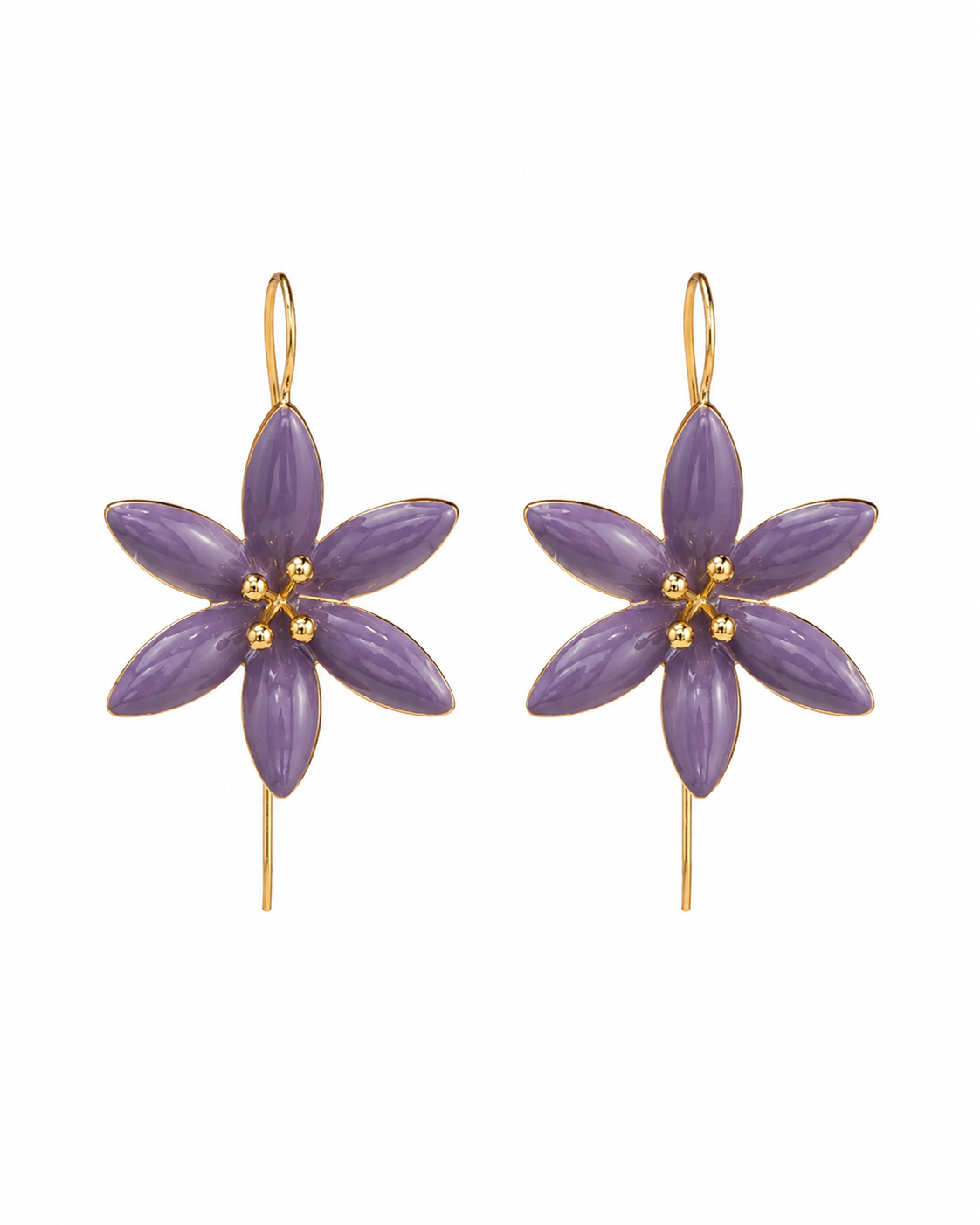 Pendientes Azahar Lila