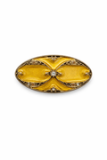 Broche vintage ovalado esmaltado en ámbar