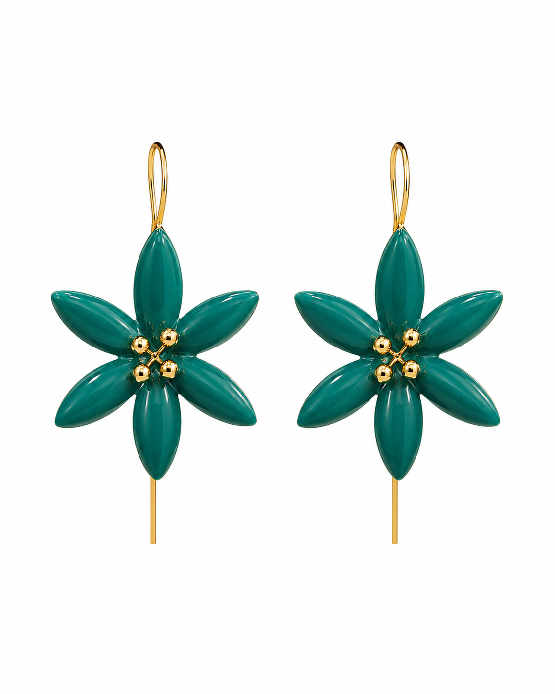 Brincos Verde Viridiano Flor de Laranjeira