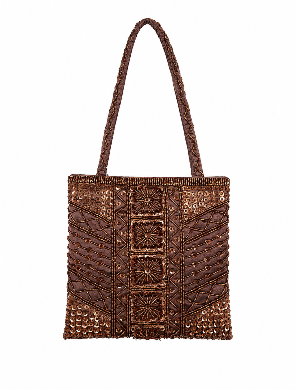 Bolsa vintage estofada com alça branca