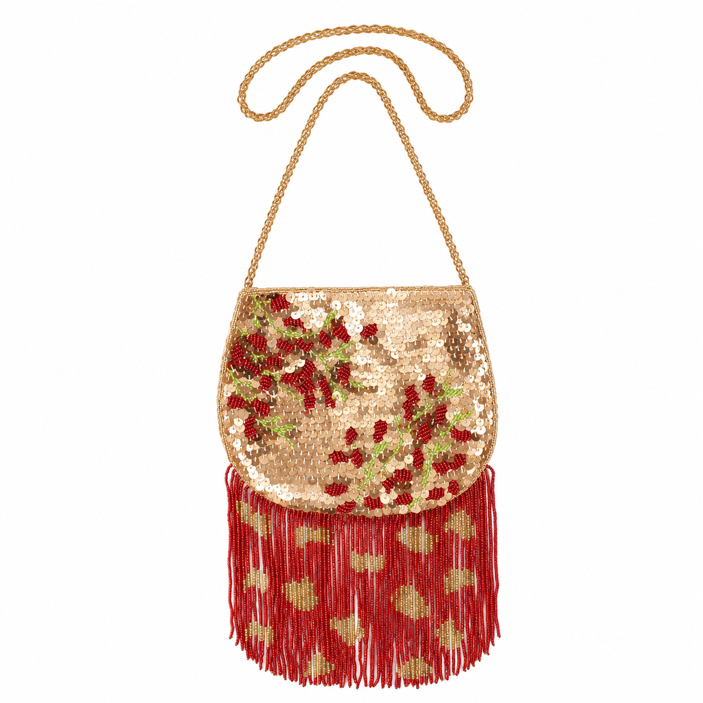 Bolsa vintage estofada com alça branca