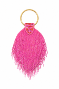 Bolso vintage rosa con flecos
