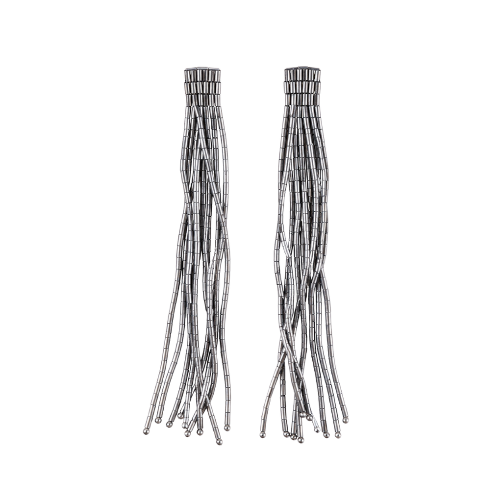 Pendientes Cascada Plata Mate