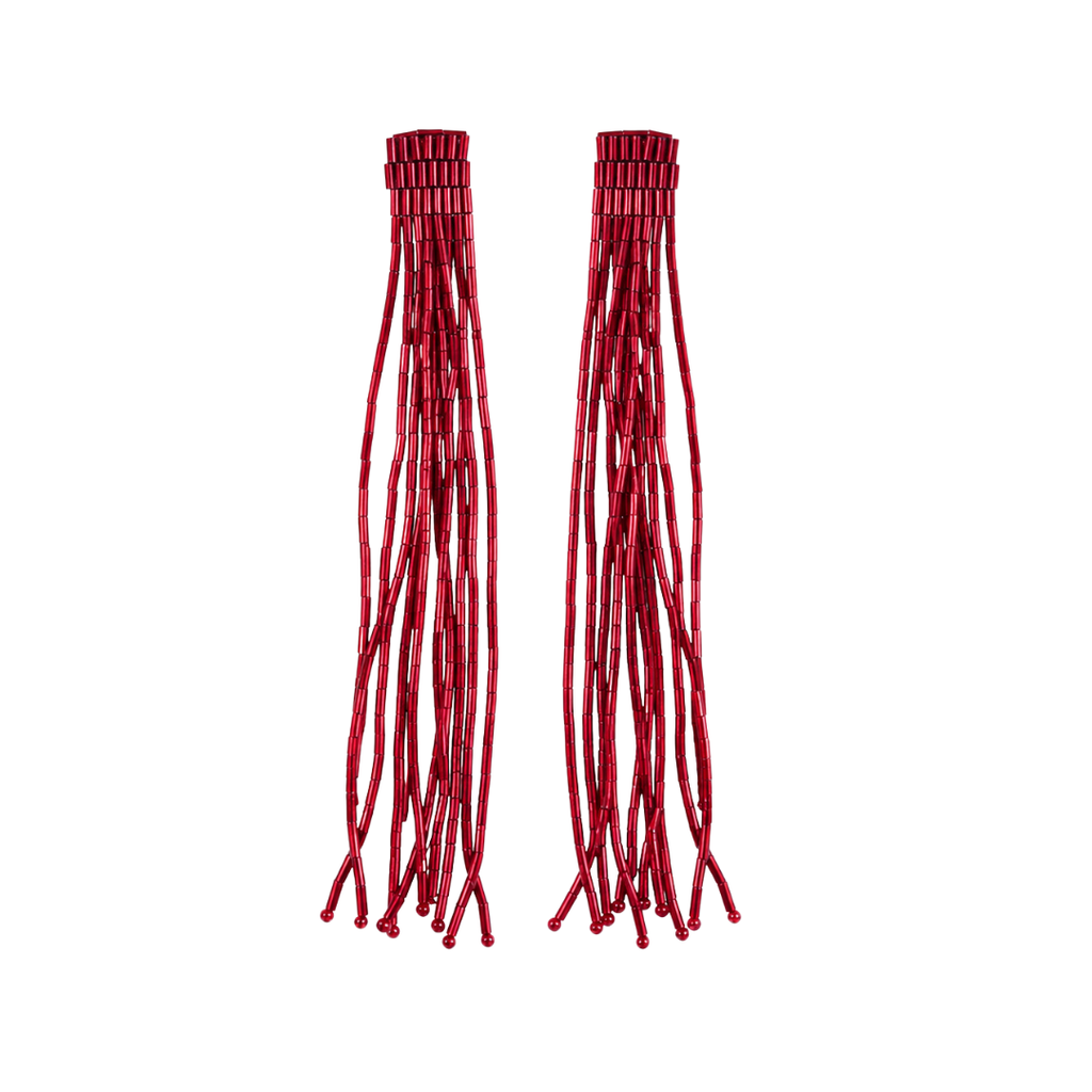 Pendientes Cascada Rojo