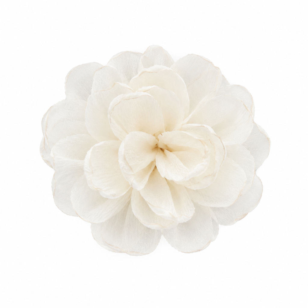 Flor multiposición Pia blanca