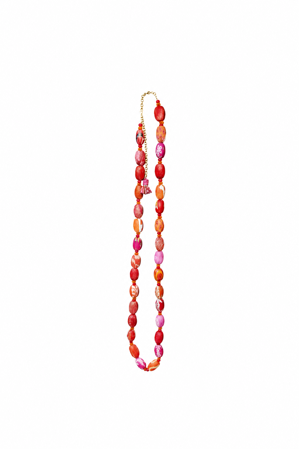 Collar Jaipur rosa fucsia y naranja