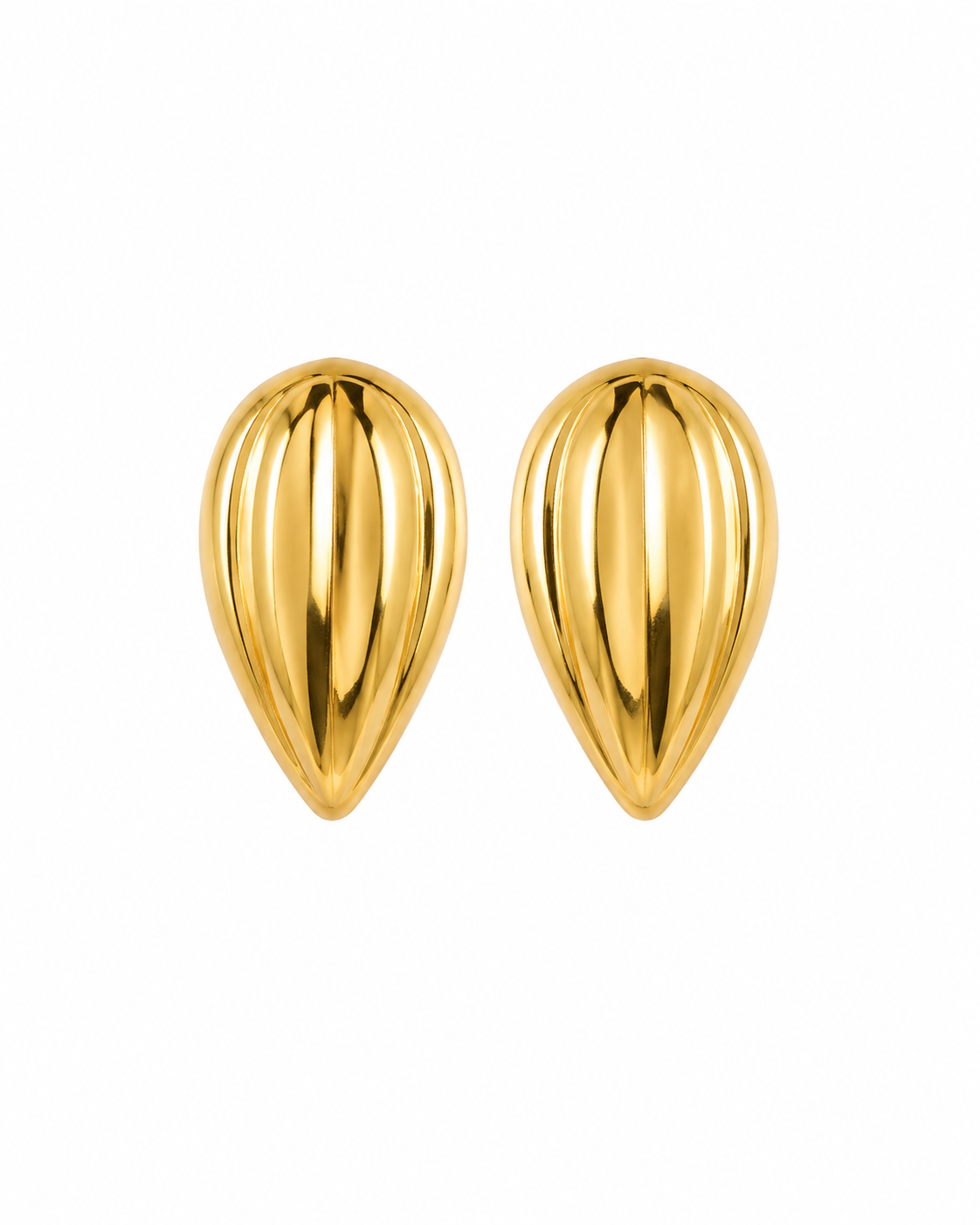 Pendientes Vintage años 80 de clip tipo drop dorado