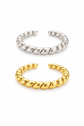 Anel encaracolado (dourado ou prateado)