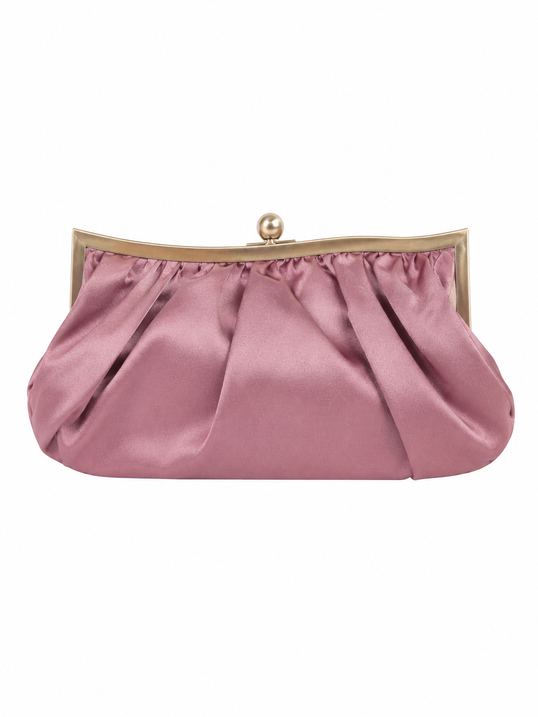 Bolso vintage rosa tipo clutch con cadena