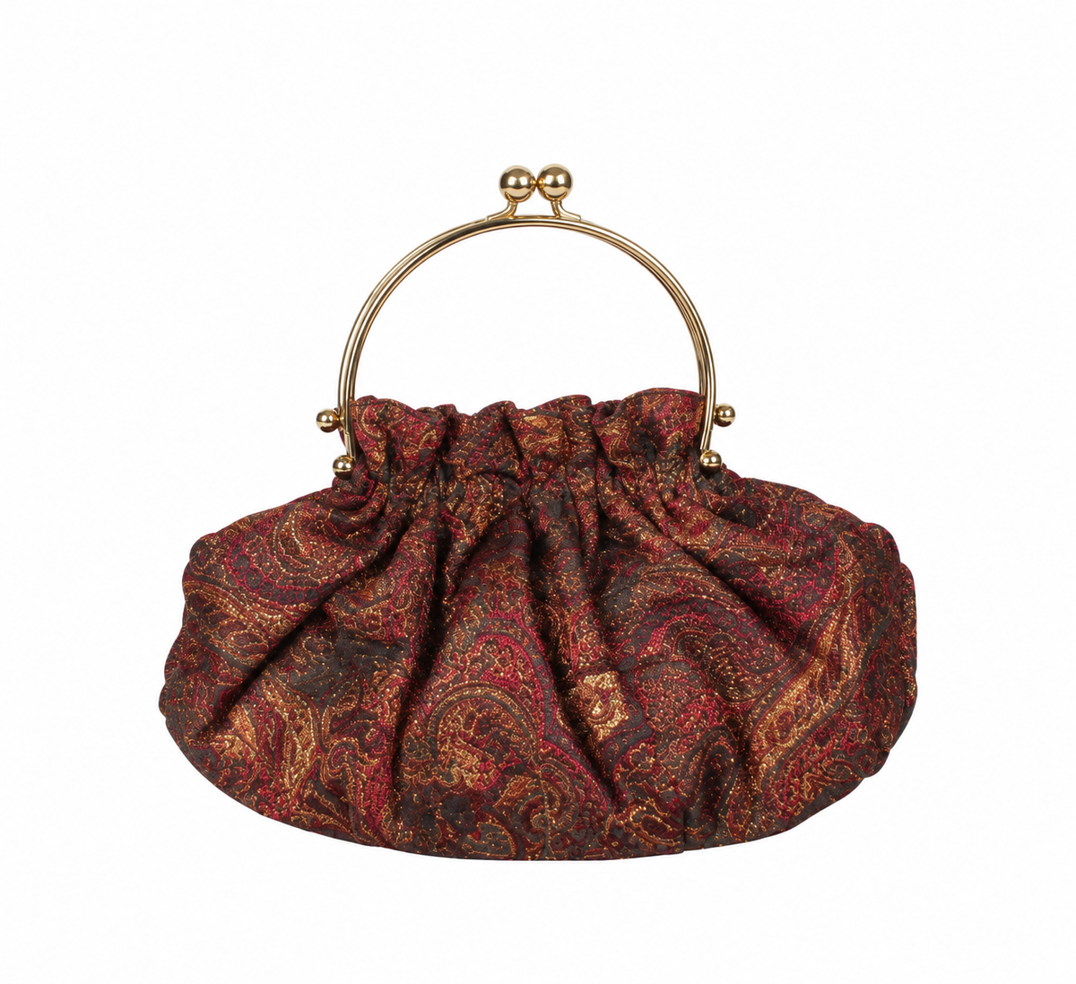 Bolso vintage tipo bombonera estampada