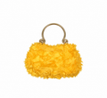 Bolso vintage amarillo con asa