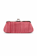 Bolsa vintage castanha estilo saco com flores vermelhas bordadas