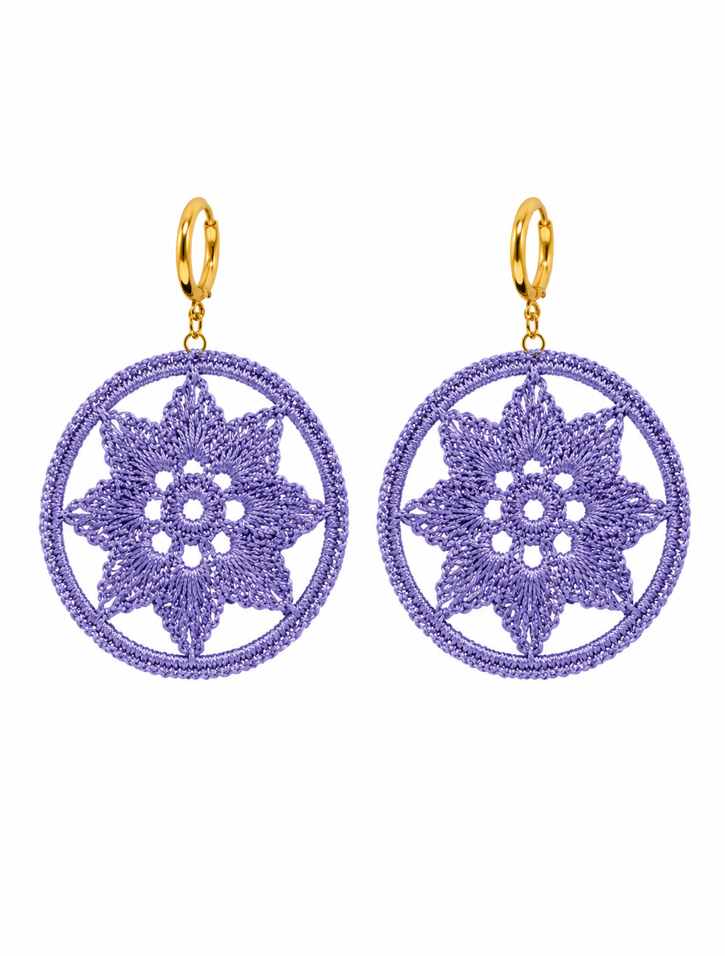 Pendientes Crochet Morado