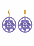 Pendientes Crochet Morado