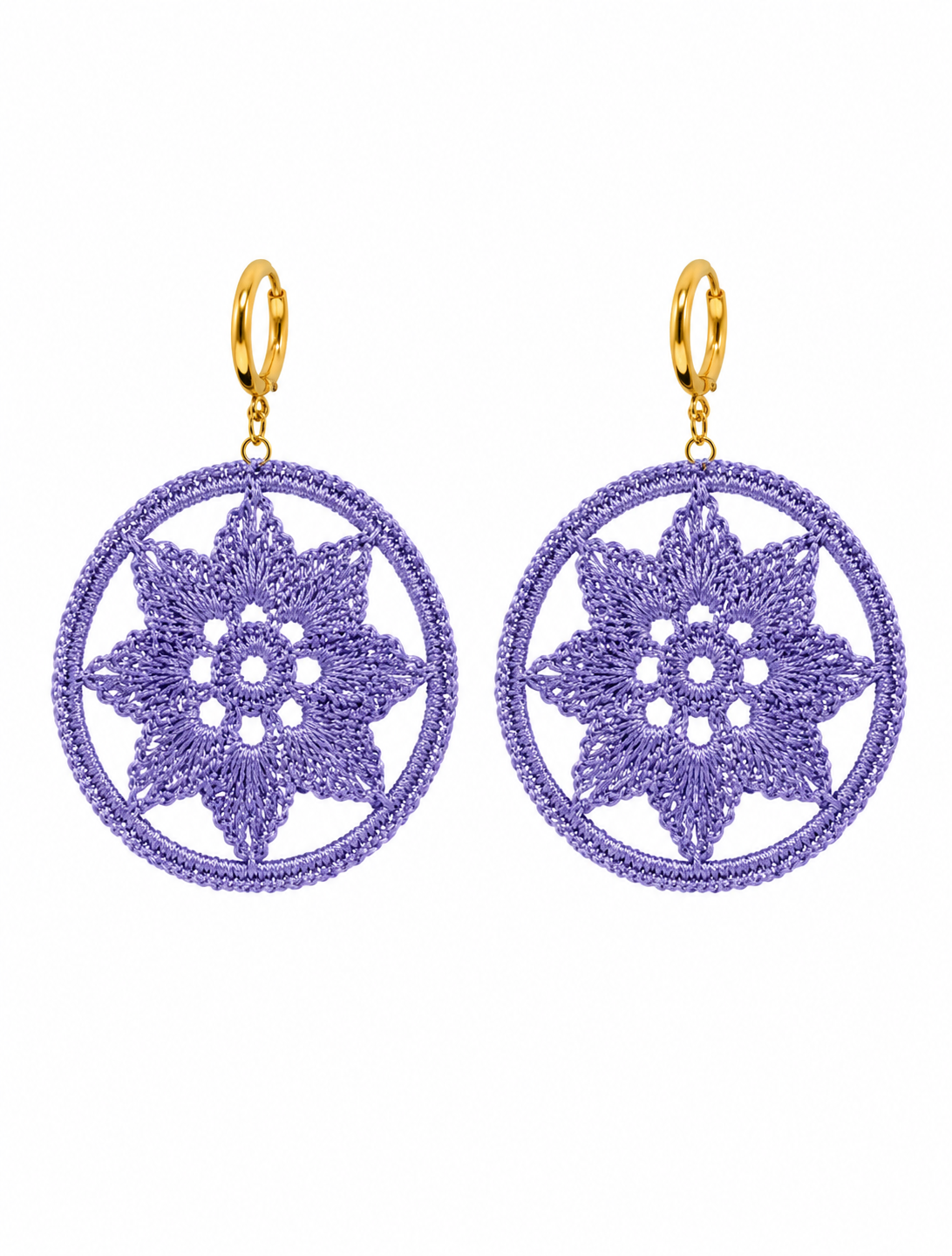 Pendientes Crochet Morado