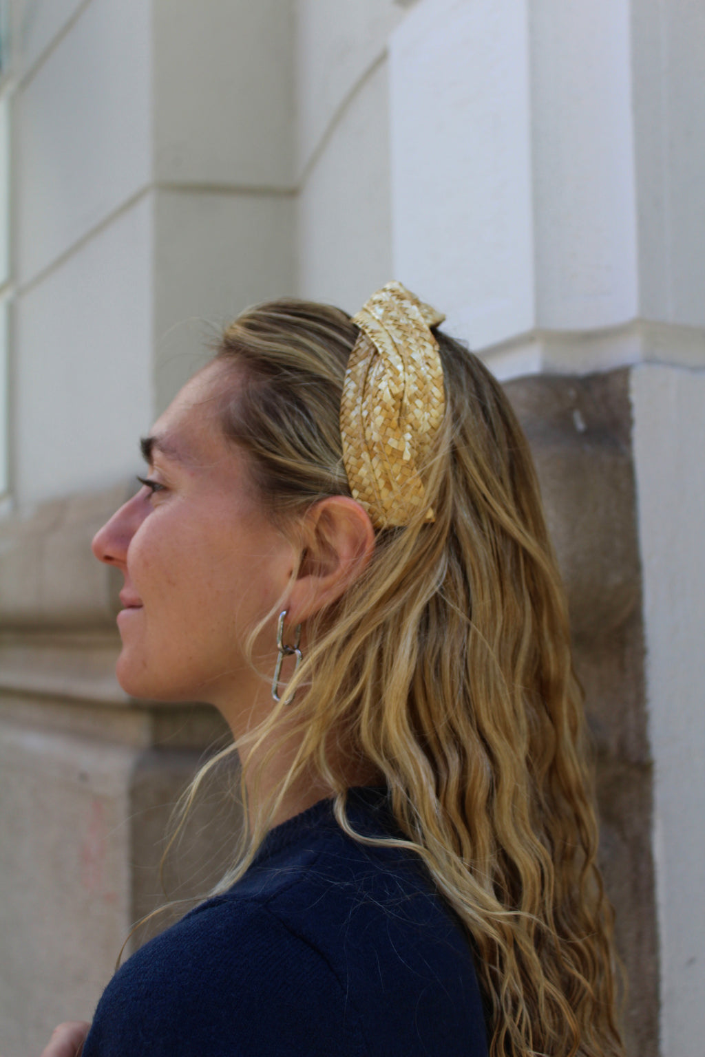 Diadema Belice de Rafia Natural