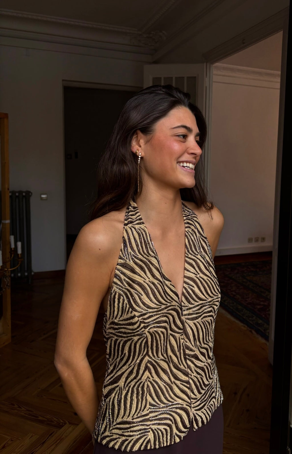 Pendiente Earcuff facetado (unidad)