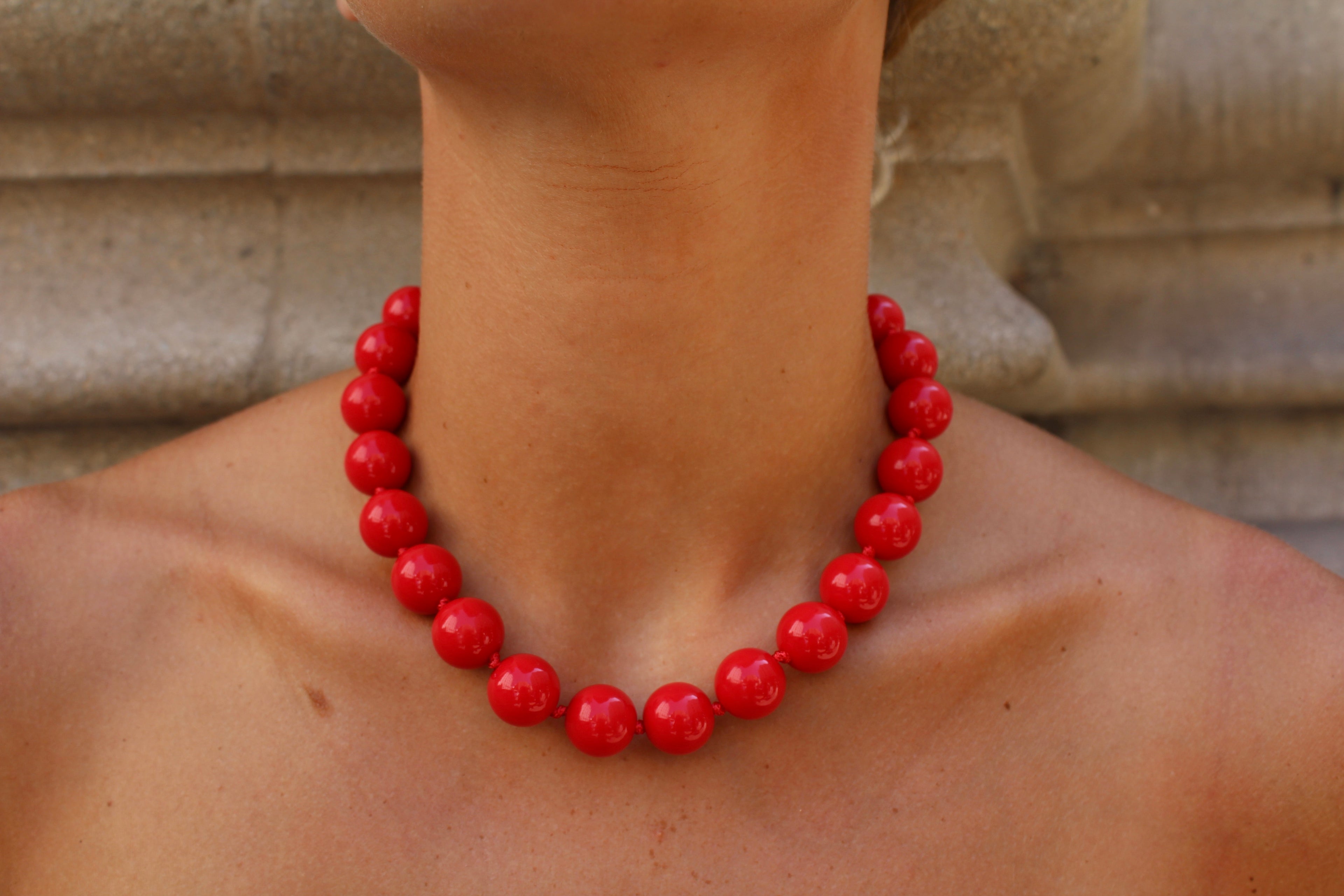 Collar de Bolas - Rojo
