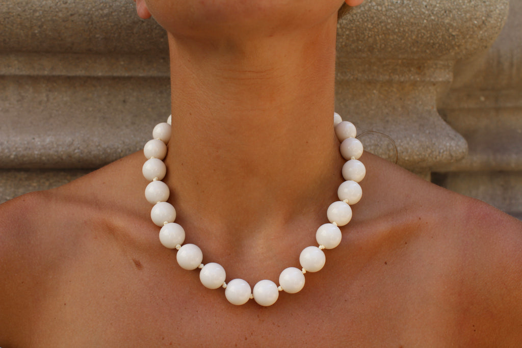 Collar de Bolas - Blanco Roto