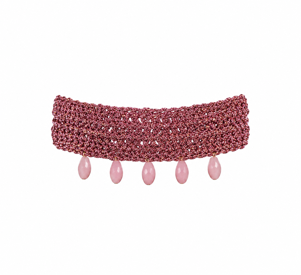 Gargantilla Paris rosa